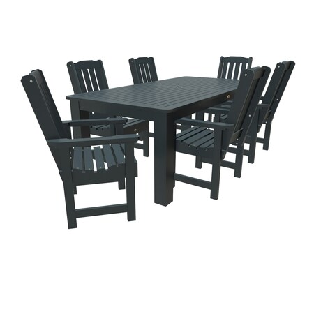 Highwood Usa Lehigh 7pc Rectangular Outdoor Patio Furniture Dining Set 84 x 42 AD-ST7LH1CO5AA-FBE